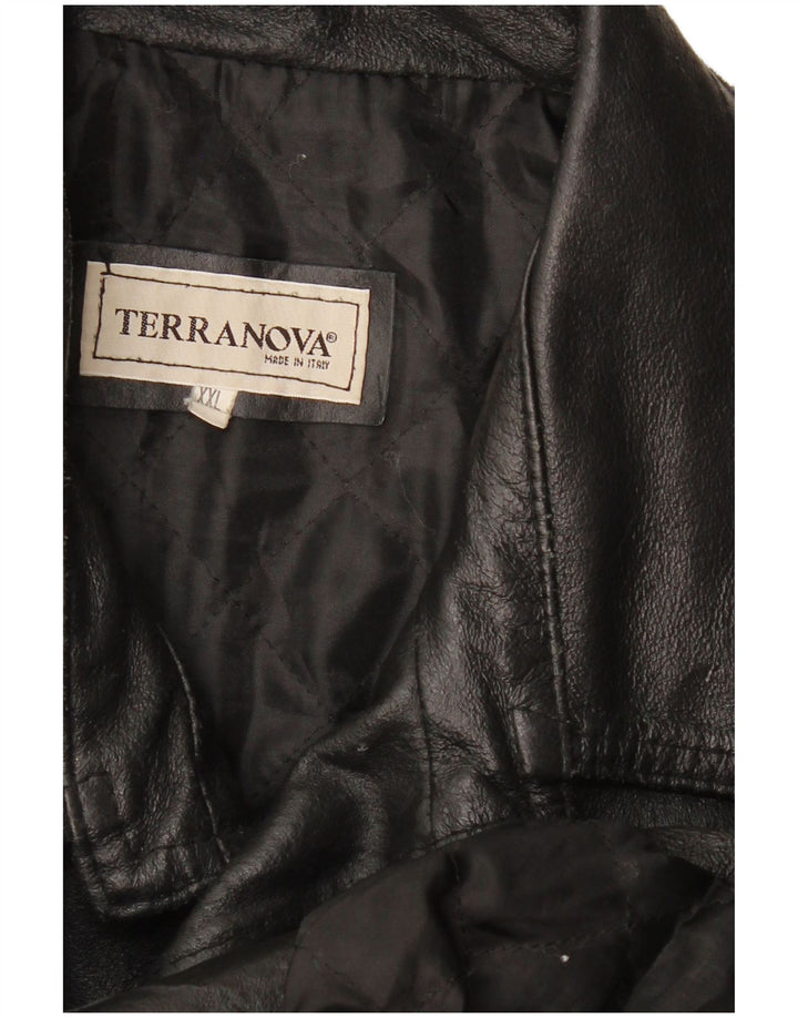 Terranova Dame Læderjakke UK 20 2XL Sort
