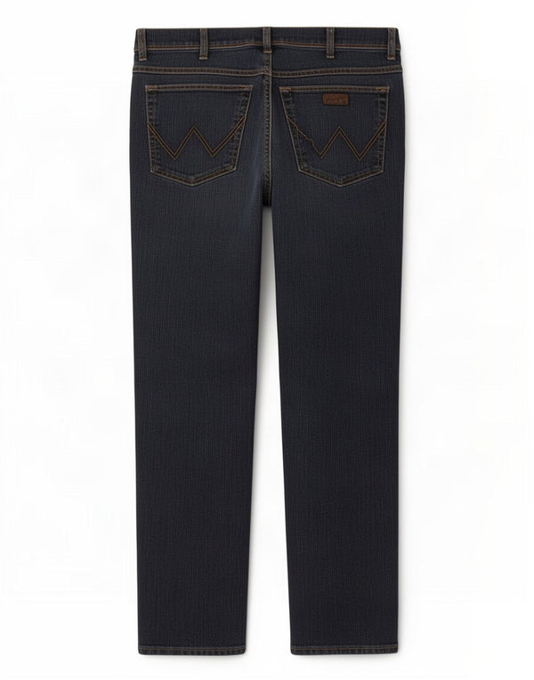 Wrangler Herre Regular Fit Straight Jeans W34 L30 Marineblå Bomuld