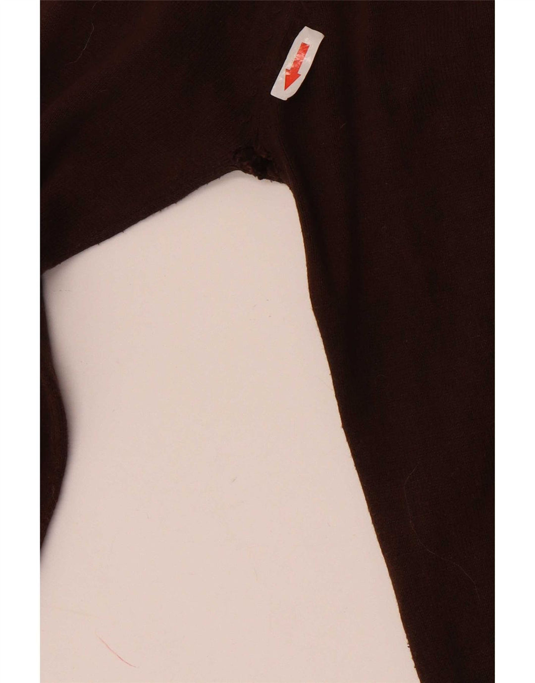 Zara Dame Cardigan Sweater UK 12 Medium Brun Bomuld