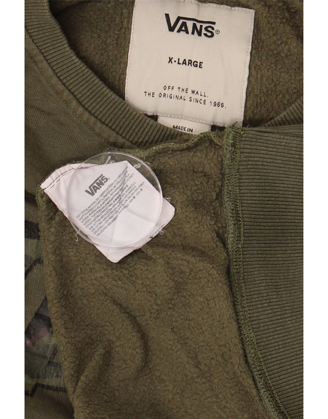 VANS Grafisk sweatshirt til mænd XL Khaki Bomuld