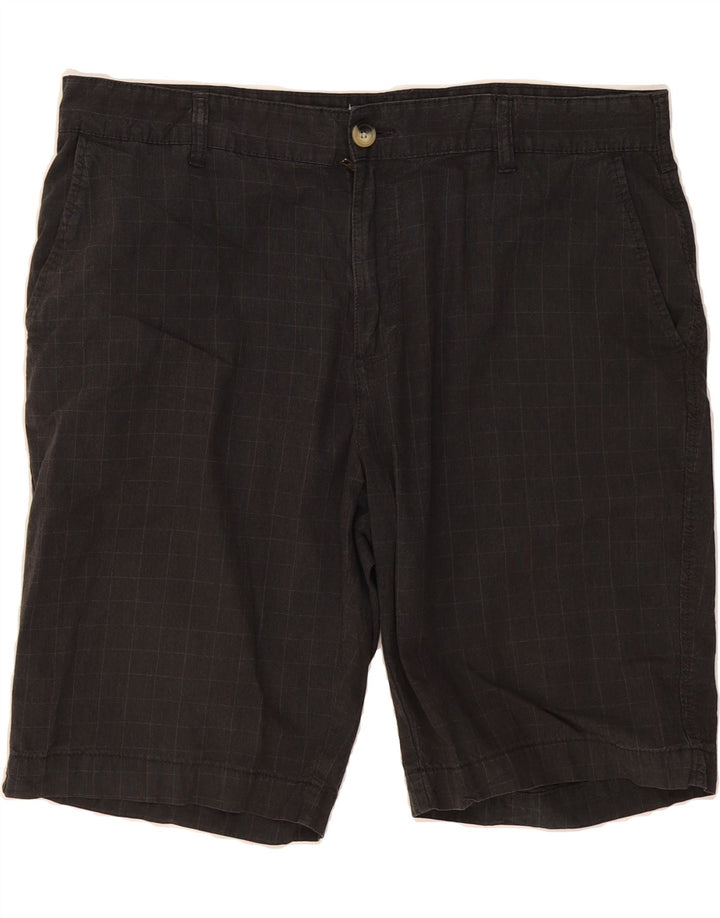 VINTAGE Mens Chino Shorts W38 XL  Grey Check Cotton Classic Vintage Vintage and Second-Hand Vintage from Messina Hembry 