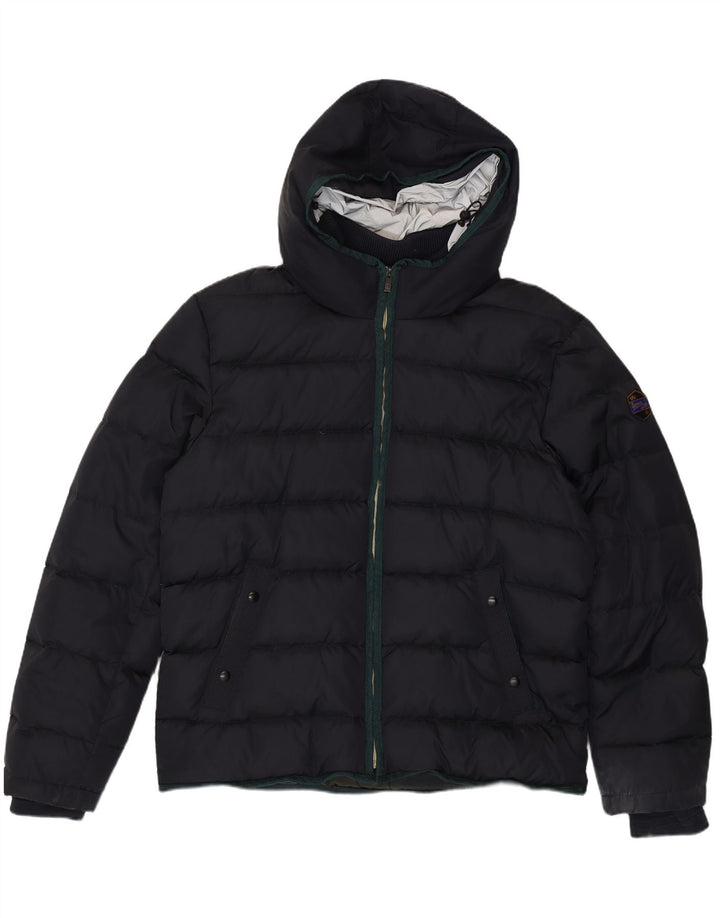Scotch & Soda herre hættepolstret jakke UK 42 XL marineblå polyester