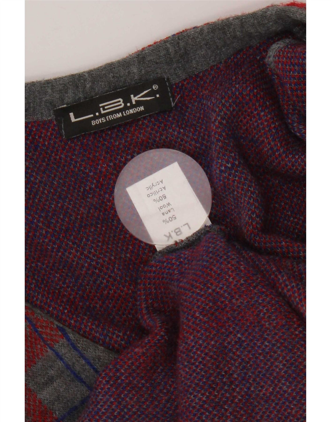 Vintage herre ærmeløs cardigan sweater lille grå ternet uld