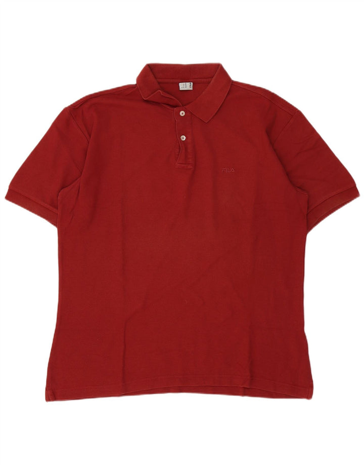 Fila Polo Shirt til mænd IT 52 Stor Bourgogne bomuld