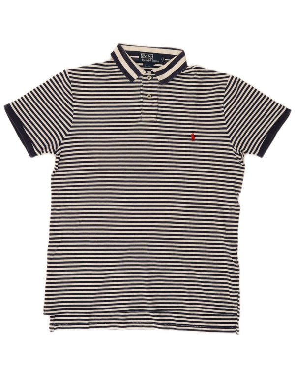 Polo Ralph Lauren Herre Custom Fit skjorte Medium marineblå stribet bomuld