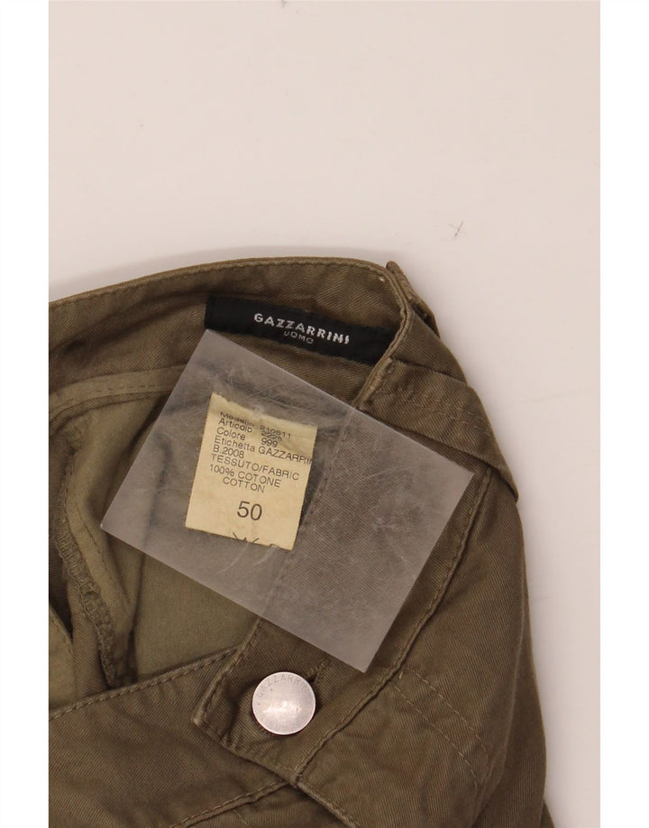 GAZZARRINI Herre Cargo Bermuda Shorts IT 50 Large W38 Khaki Cotton