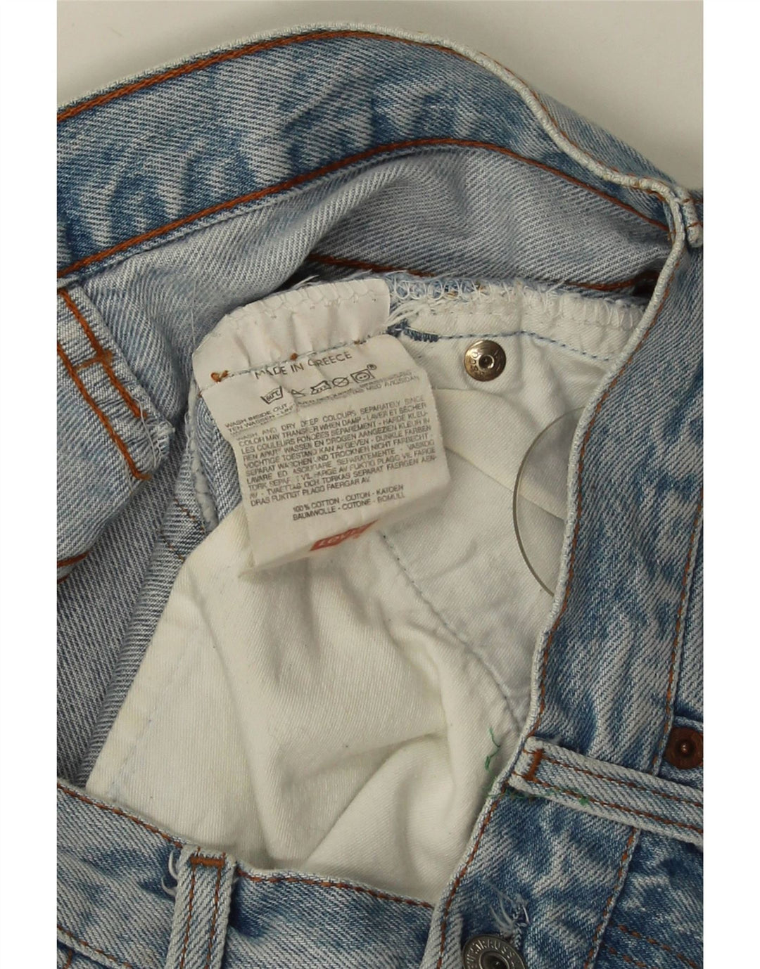 Levi's Dame 501 Midi denimnederdel W29 Lille blå bomuld