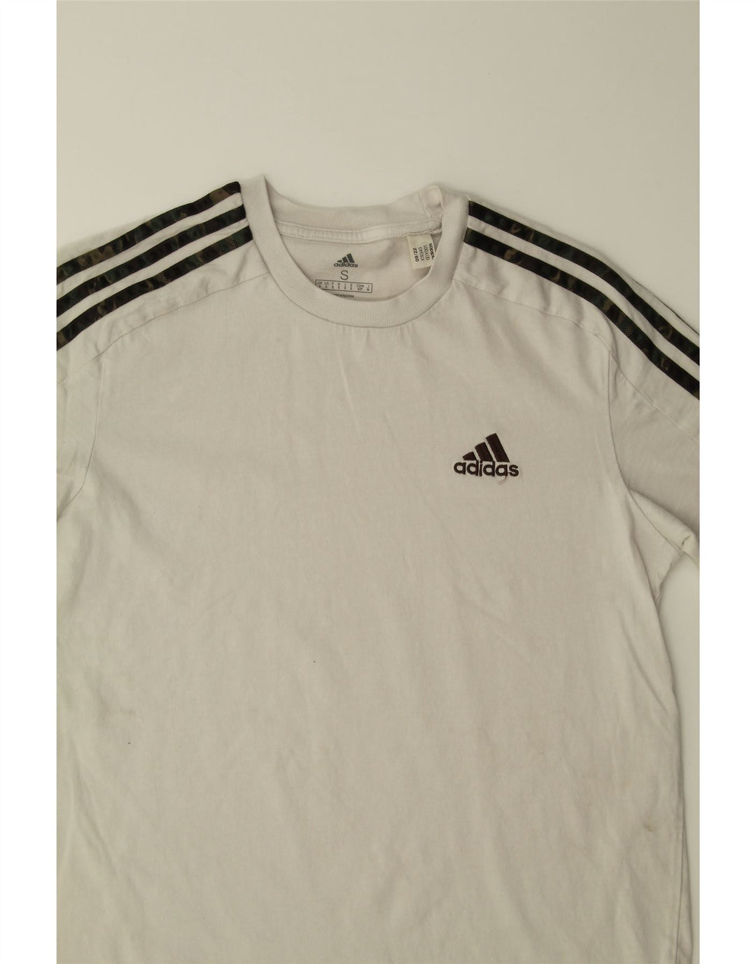 ADIDAS Womens T-Shirt Top UK 10 Small White Cotton Vintage Adidas and Second-Hand Adidas from Messina Hembry 