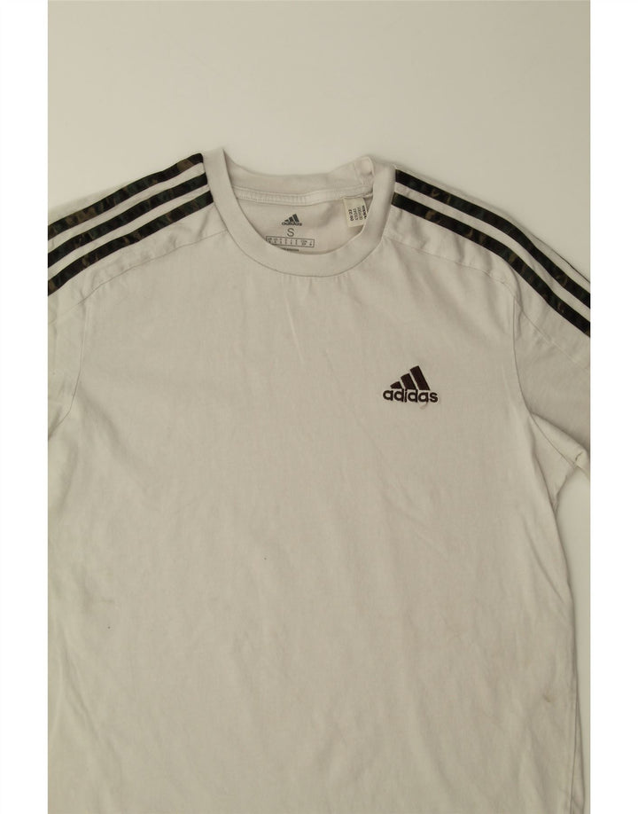 ADIDAS Womens T-Shirt Top UK 10 Small White Cotton Vintage Adidas and Second-Hand Adidas from Messina Hembry 