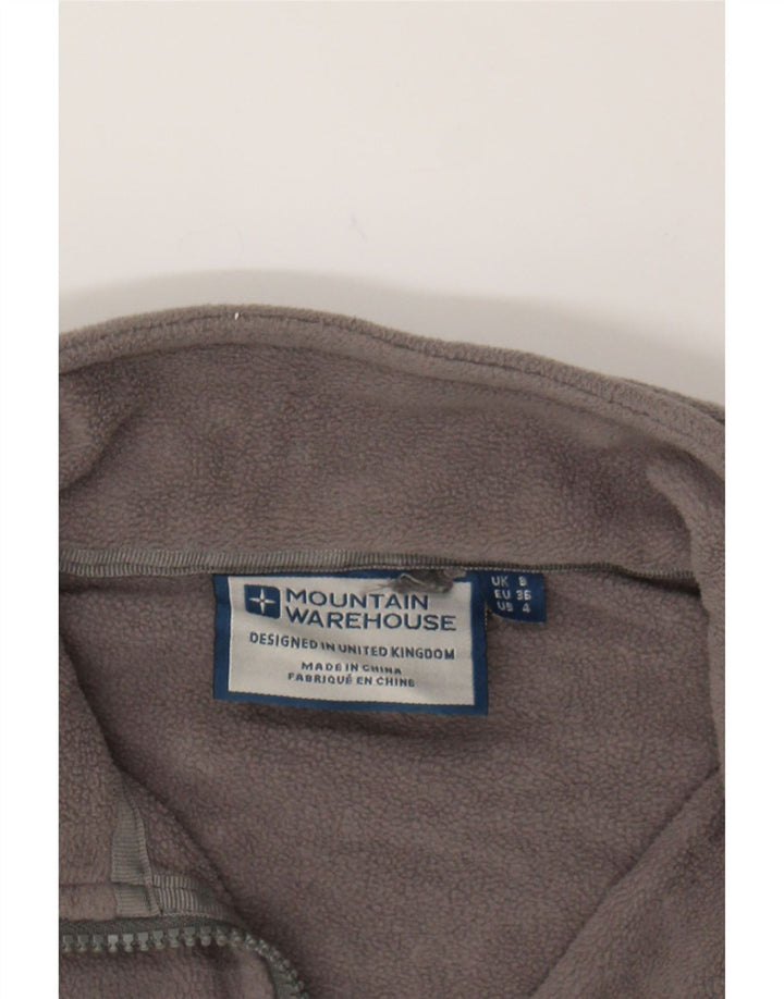 MOUNTAIN WAREHOUSE Womens Fleece Jacket UK 8 Small Grey Polyester Vintage Mountain Warehouse and Second-Hand Mountain Warehouse from Messina Hembry 