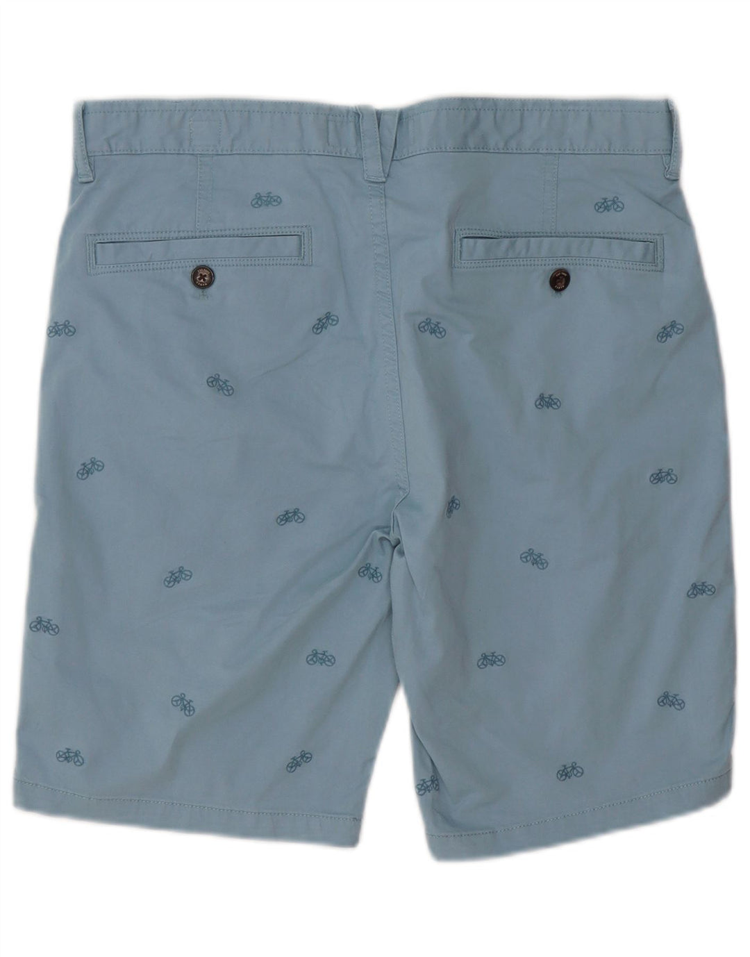 Fat Face Herre Chino Shorts W34 Stor Blå Plettet Bomuld