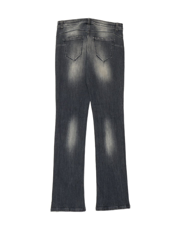 Benetton Dame Acid Wash Bootcut Jeans W28 L33 Blå Bomuld