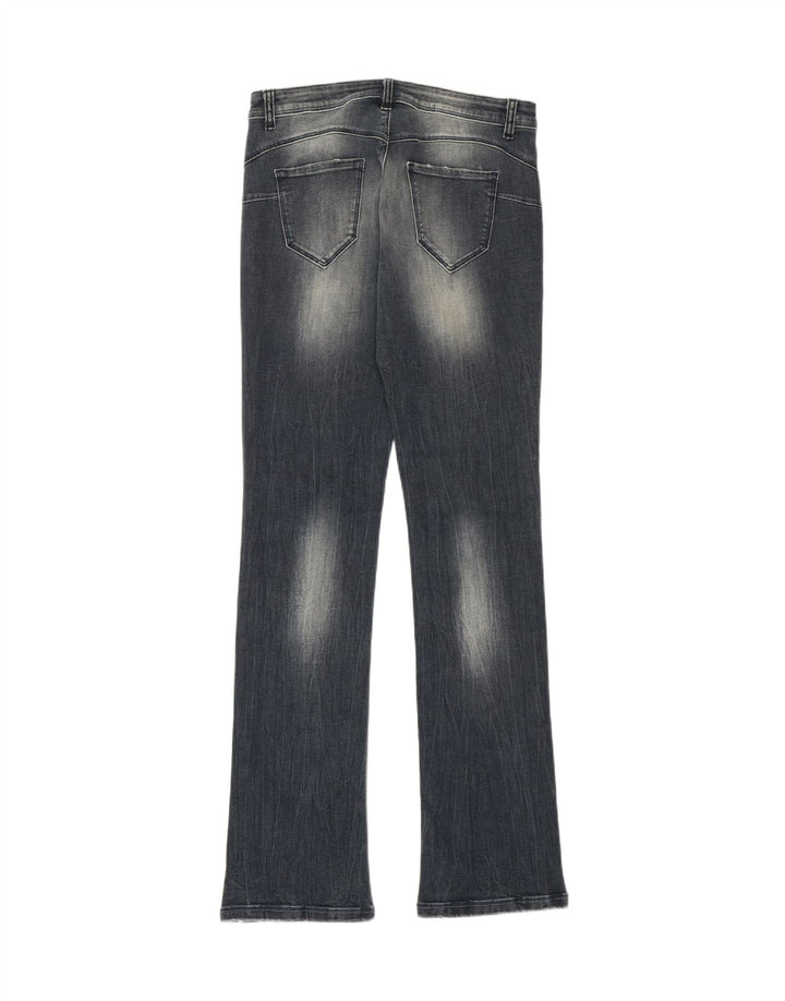 Benetton Dame Acid Wash Bootcut Jeans W28 L33 Blå Bomuld