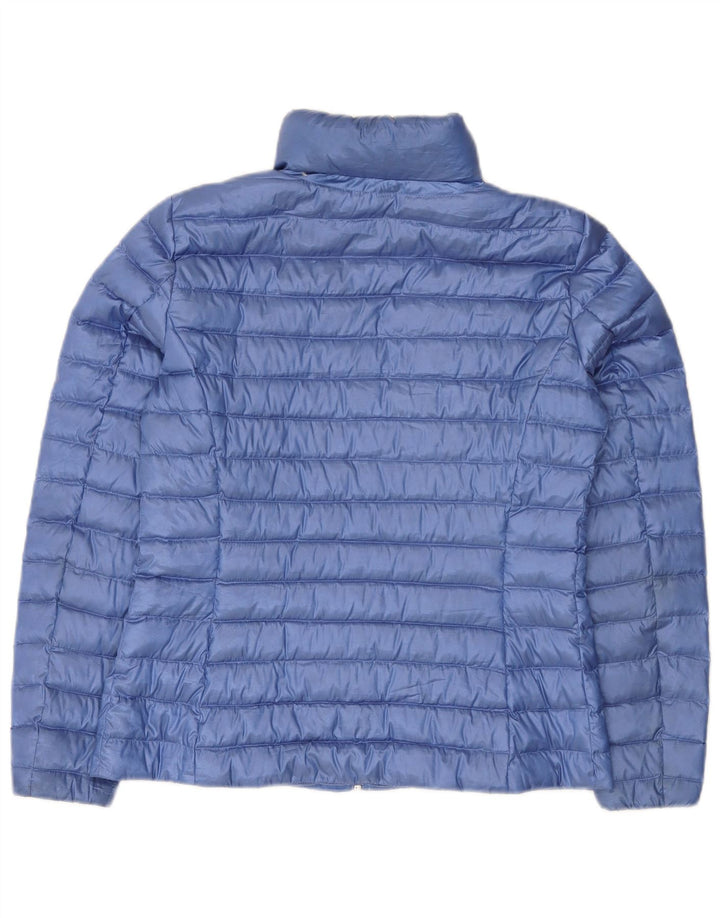 Massimo Dutti Dame Polstret Jakke UK 12 Medium Blue Polyester