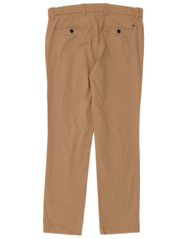 TOMMY HILFIGER Slim Fit Chinobukser til mænd W32 L30 Beige bomuld