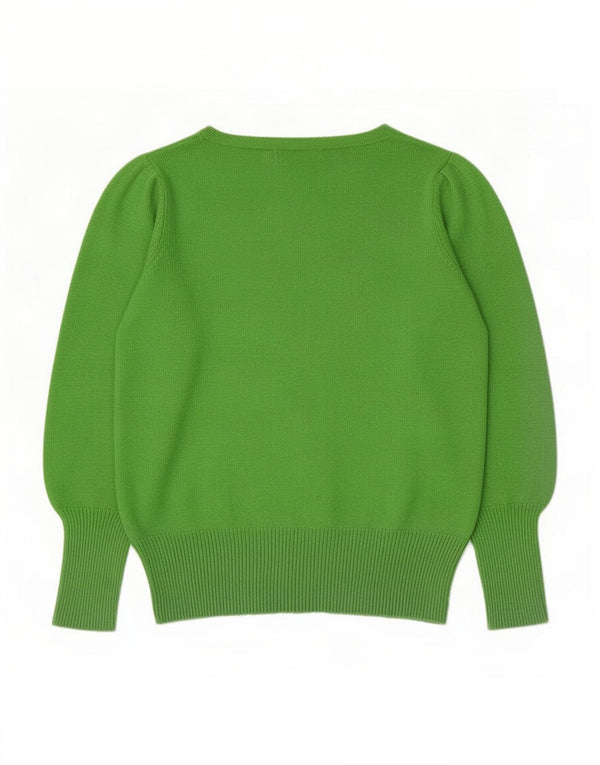 Marks & Spencer Dame Boat Neck Jumper Sweater UK 12 Medium Green Viscose