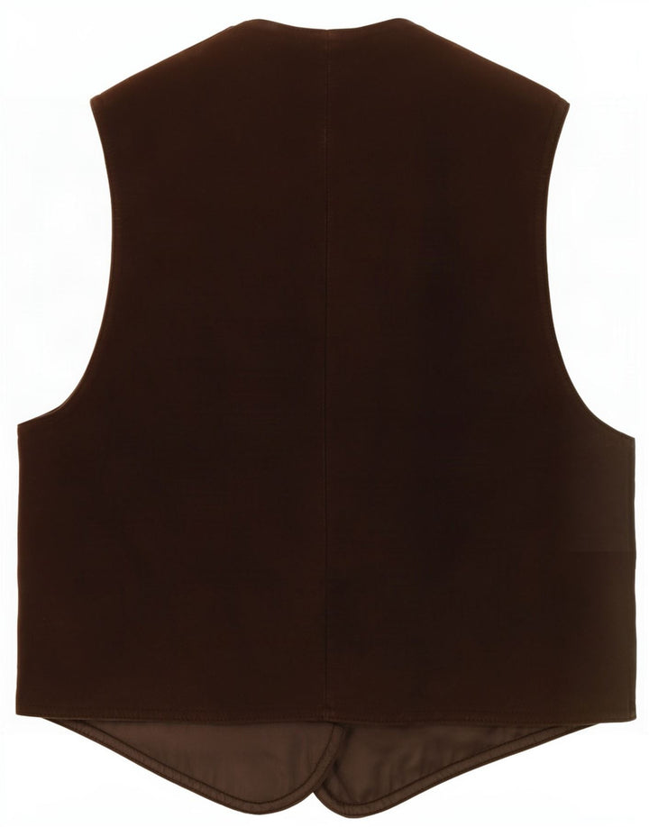 Vintage herre ruskind vest lille brun