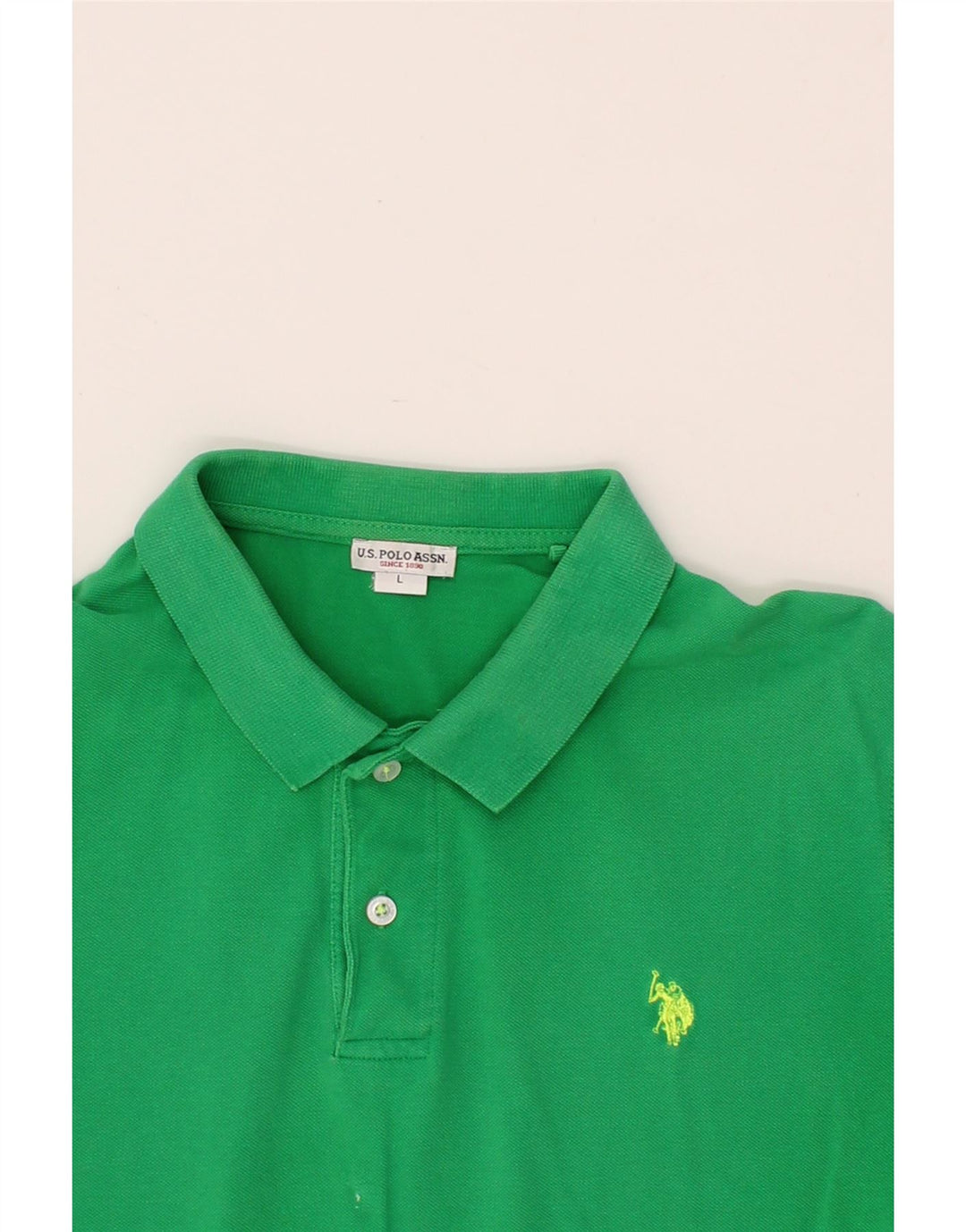U.S. POLO ASSN. Mens Polo Shirt Large Green Vintage U.S. Polo Assn. and Second-Hand U.S. Polo Assn. from Messina Hembry 
