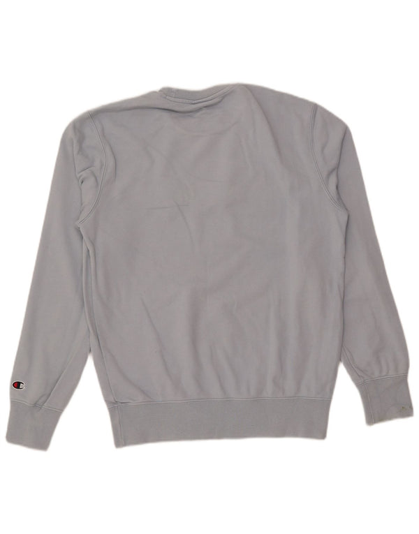 Champion Herre Grafisk Sweatshirt Jumper Medium Blå Bomuld