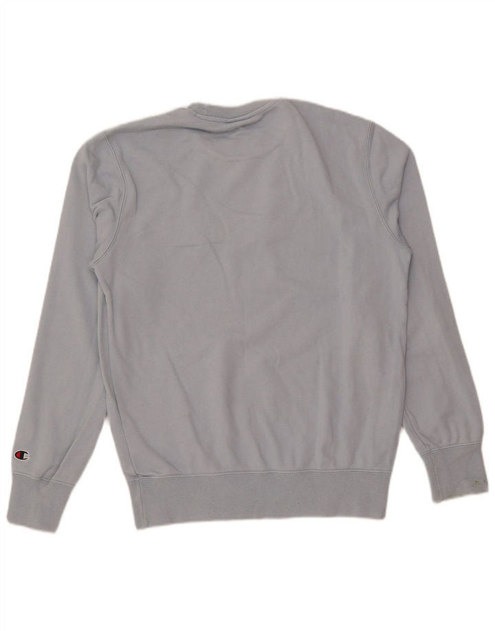 Champion Herre Grafisk Sweatshirt Jumper Medium Blå Bomuld