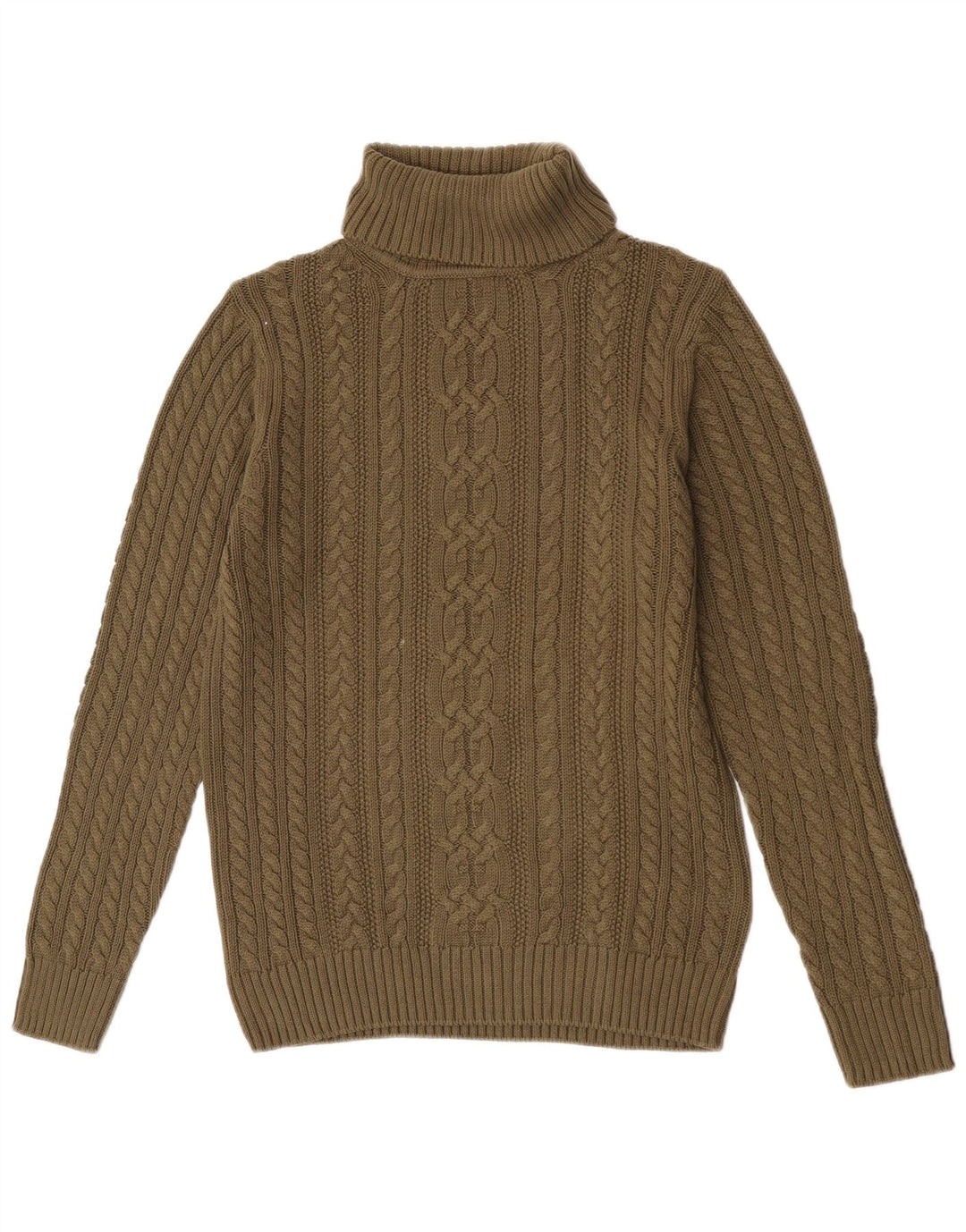 Vintage Herre rullehals sweater mellemgrøn bomuld