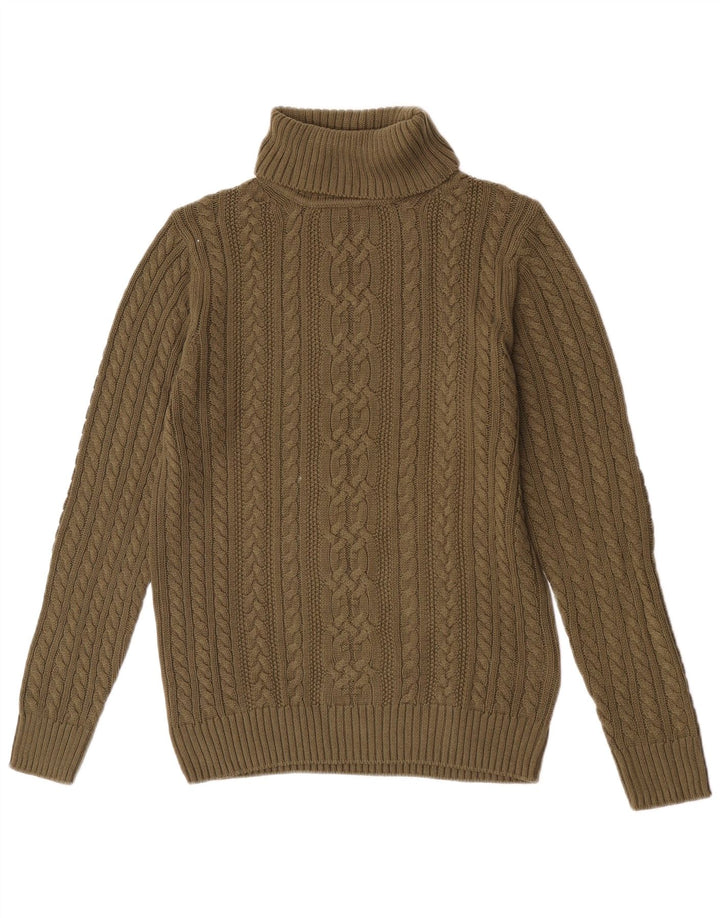 Vintage Herre rullehals sweater mellemgrøn bomuld