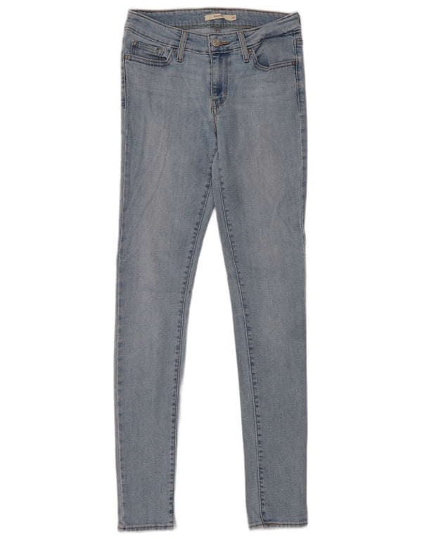 LEVI'S Dame 711 Skinny Jeans W26 L32 Blå Bomuld