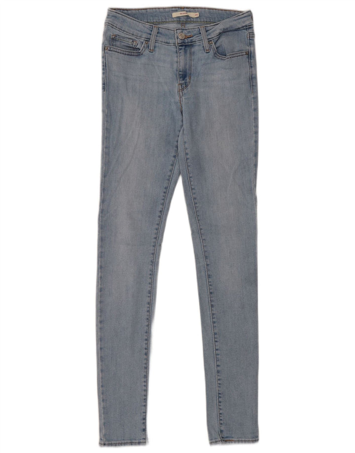 LEVI'S Dame 711 Skinny Jeans W26 L32 Blå Bomuld