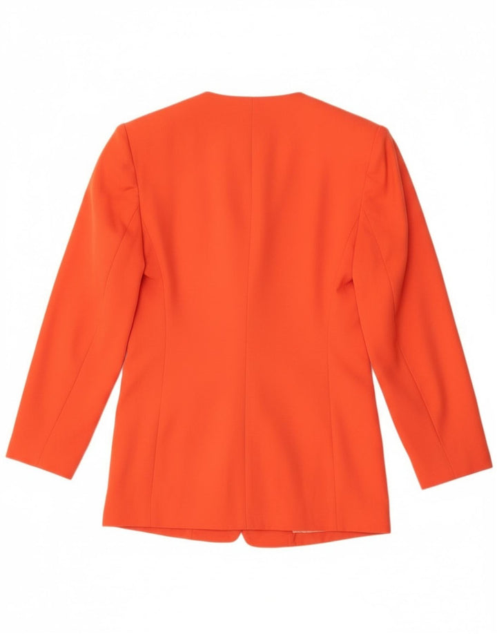 Issima Dame 5 Button Blazer Jacket UK 12 Medium Orange