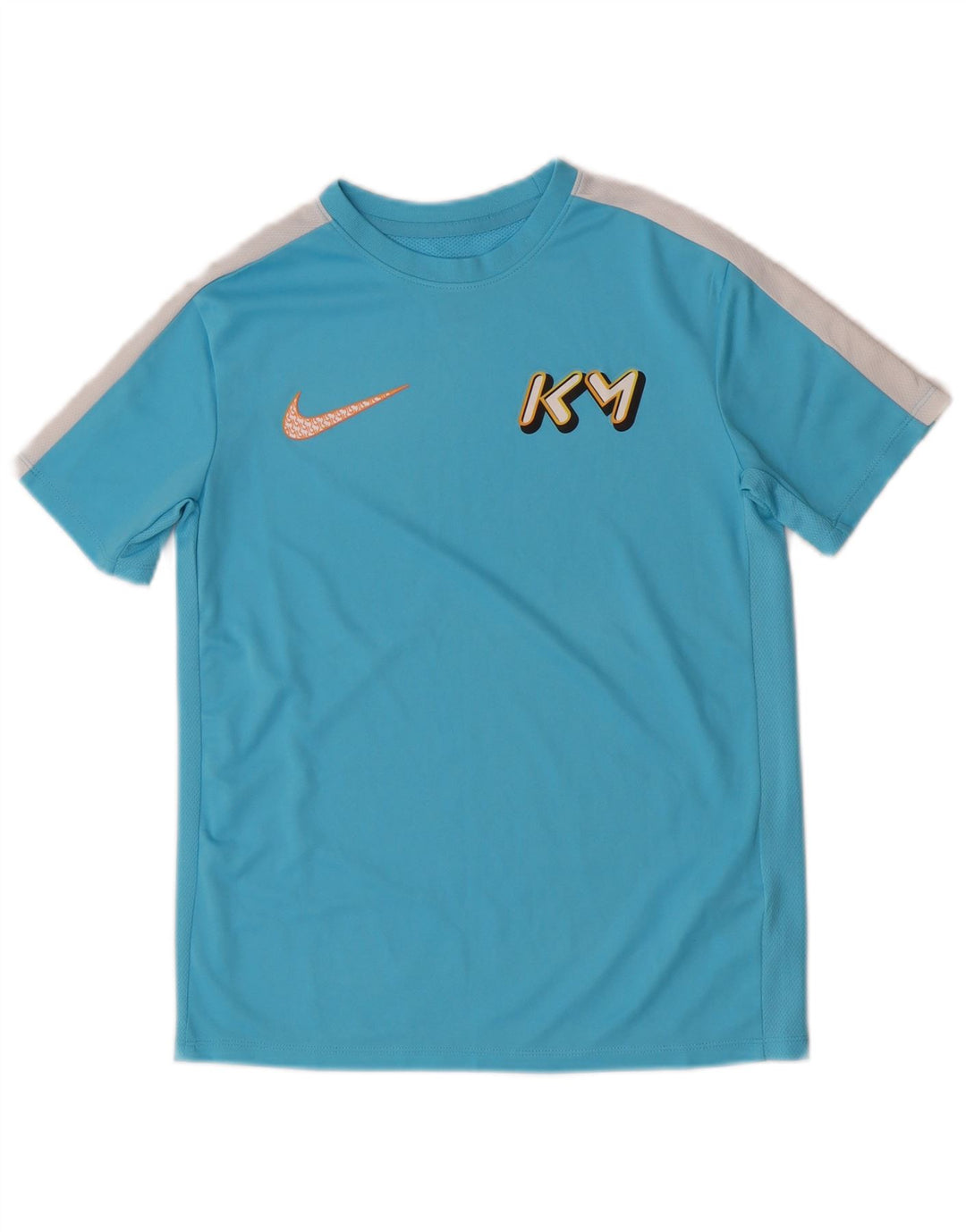 Nike drenge grafisk t-shirt top 12-13 år stor blå farveblok polyester