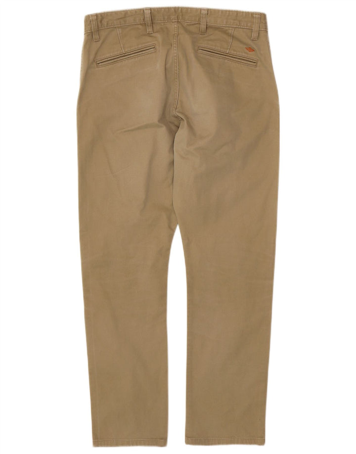 DOCKERS Slim Chino Bukser til mænd W32 L29 Khaki Bomuld