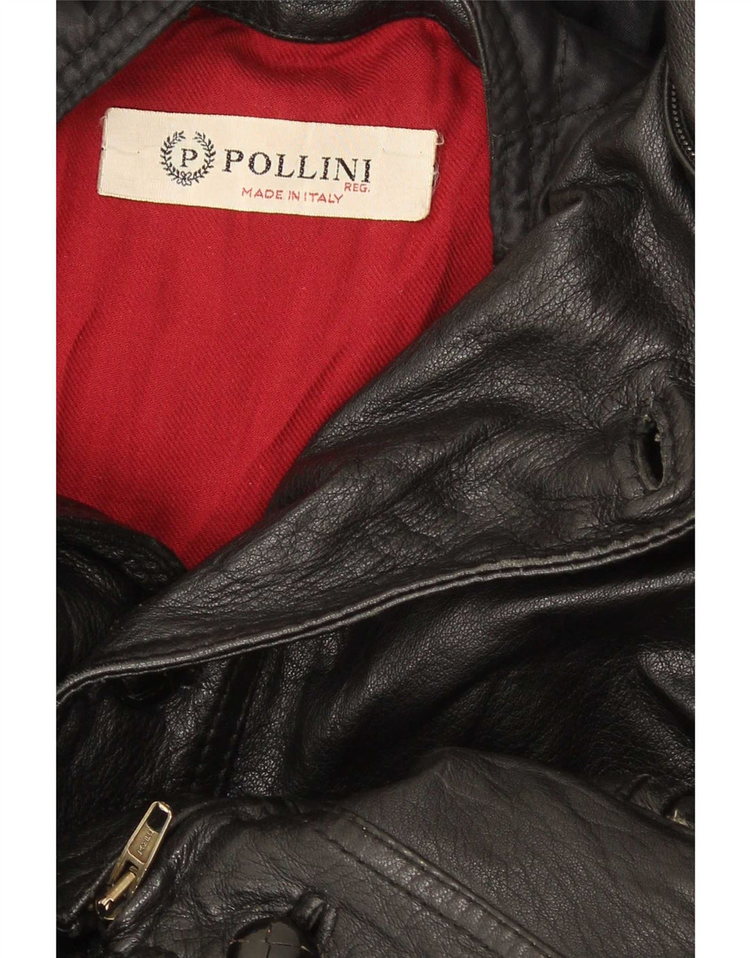 Pollini Herre Læderjakke UK 40 Large Sort