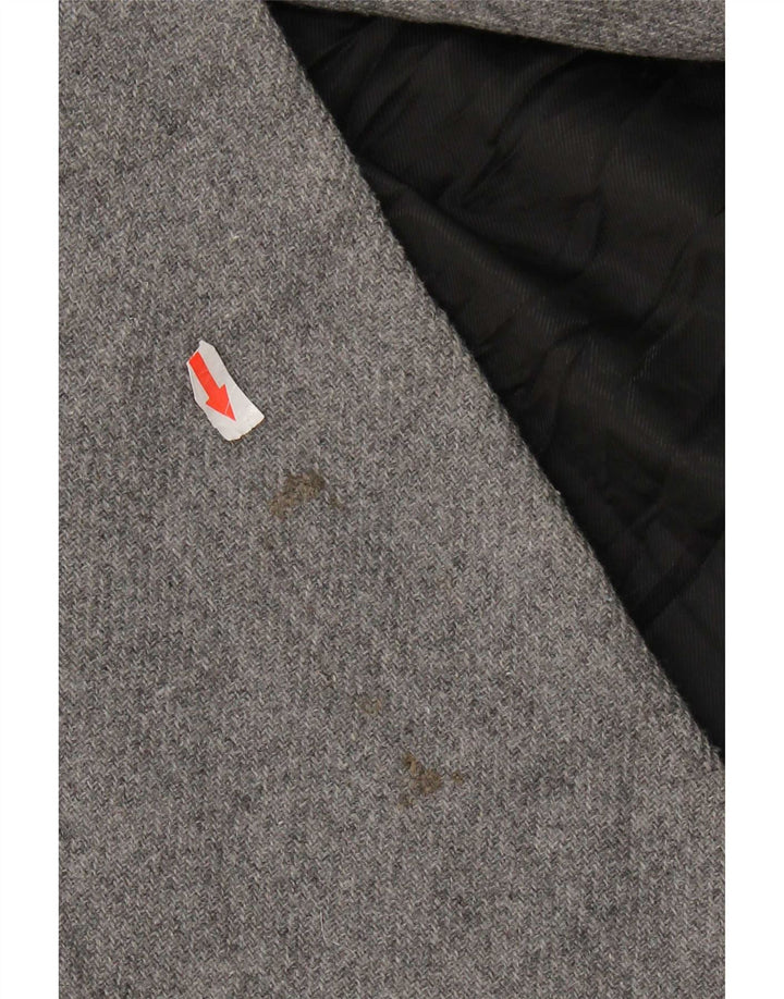 Zara Dame Hooded Bomber Jacket UK 14 Medium Grey Uld