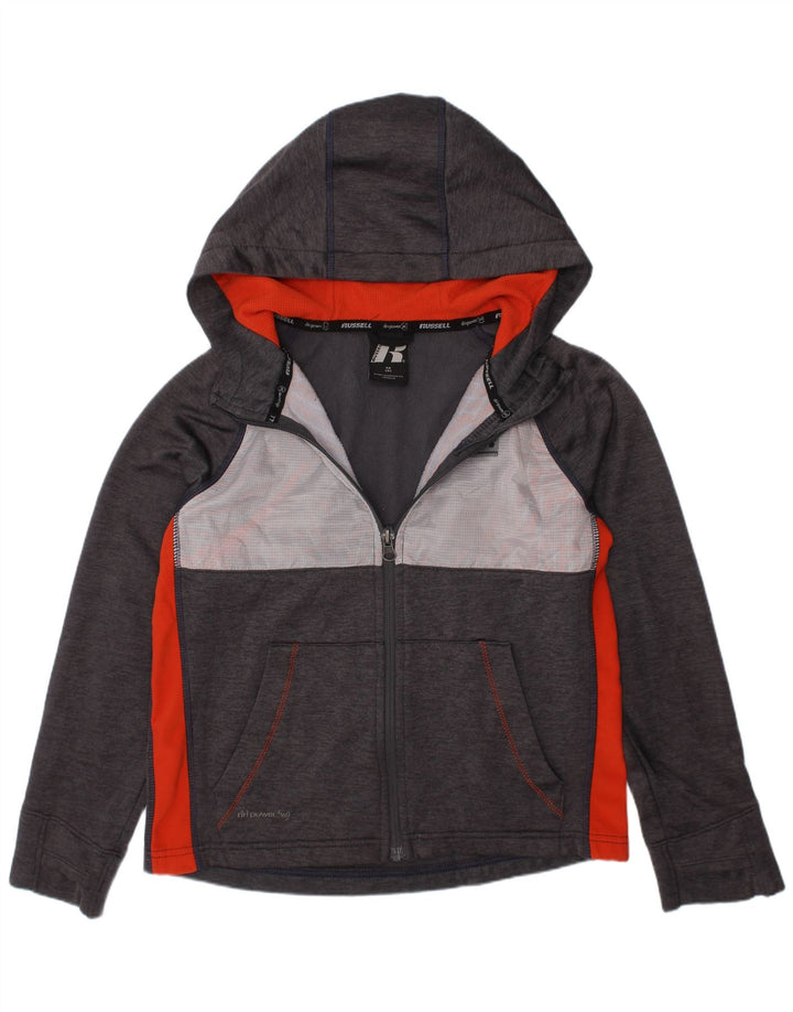 Russell Athletic Girls Hættetrøje med lynlås 7-8 år Medium Grå Polyester
