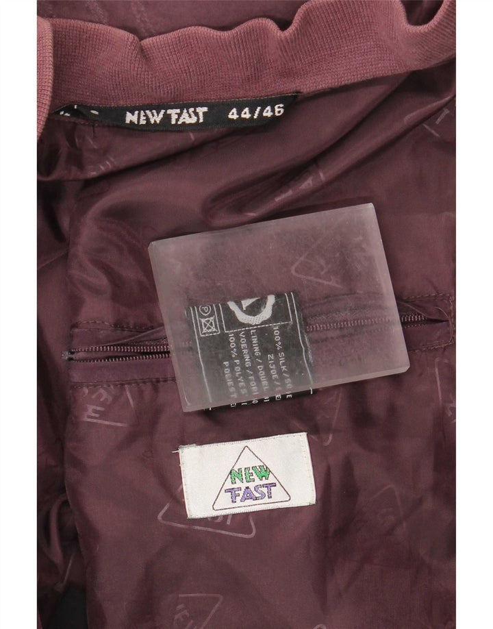 C&A Herre New Fast Bomber Jacket EU 44 2XL Burgundy Silk