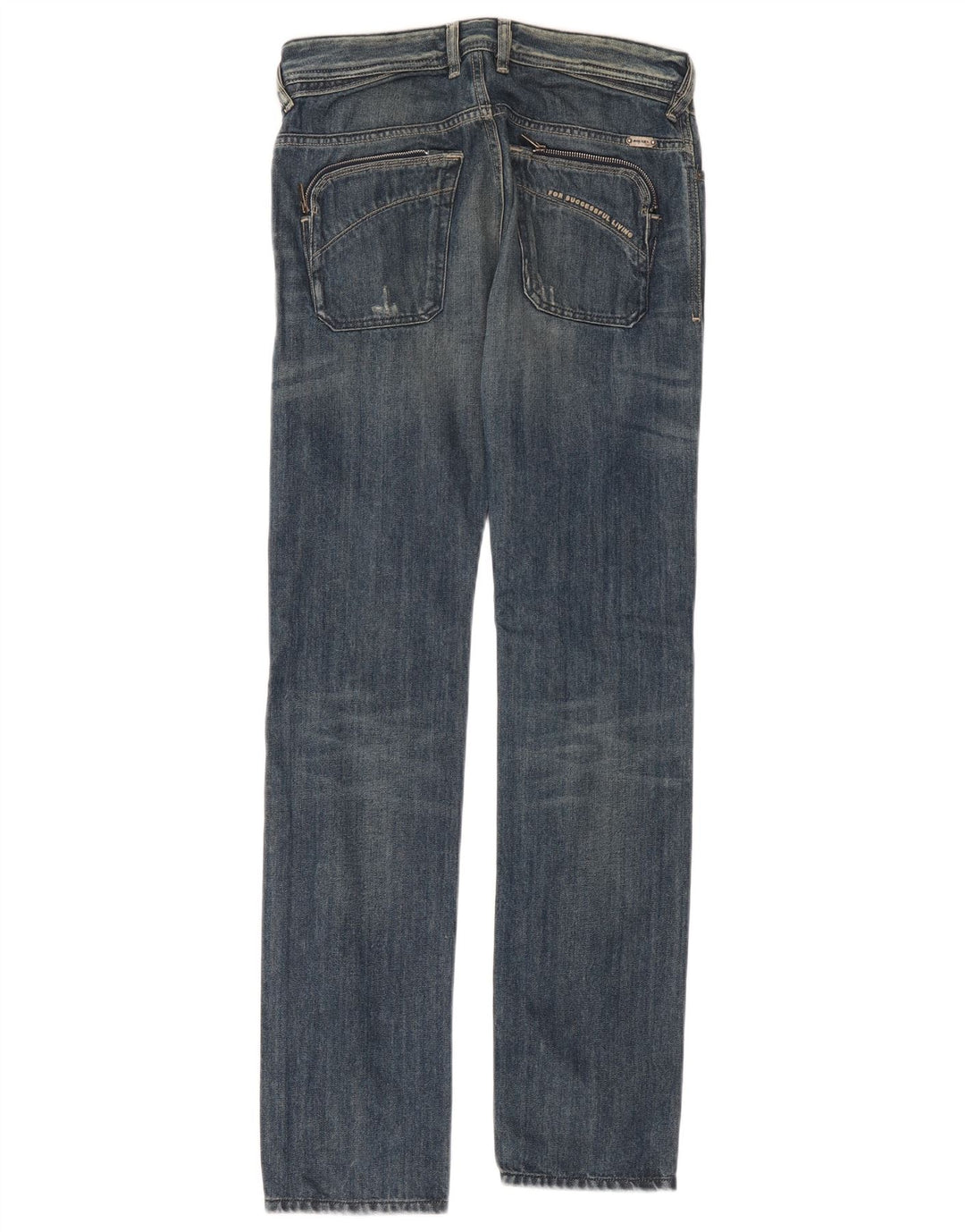 Diesel Herre Poiak Distressed Slim Jeans W28 L34 Blå Bomuld