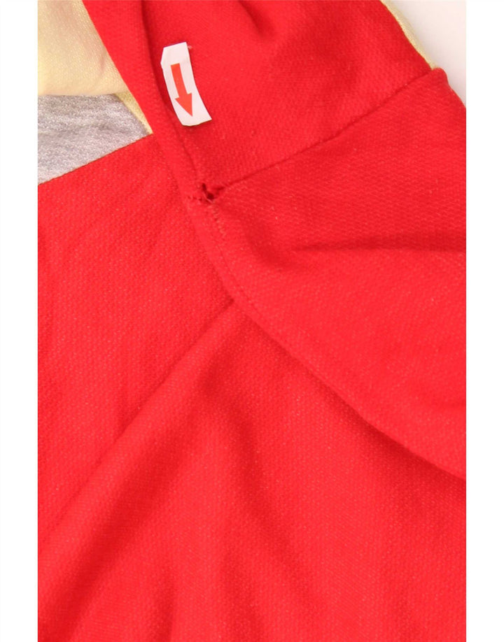 Vintage sweatshirt til mænd, stor rød farveblok
