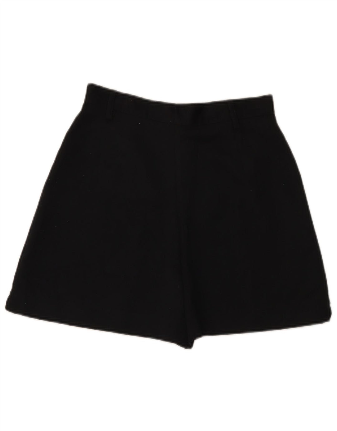 Vintage kvinders højtaljede fritidsshorts Small W26 sort polyester