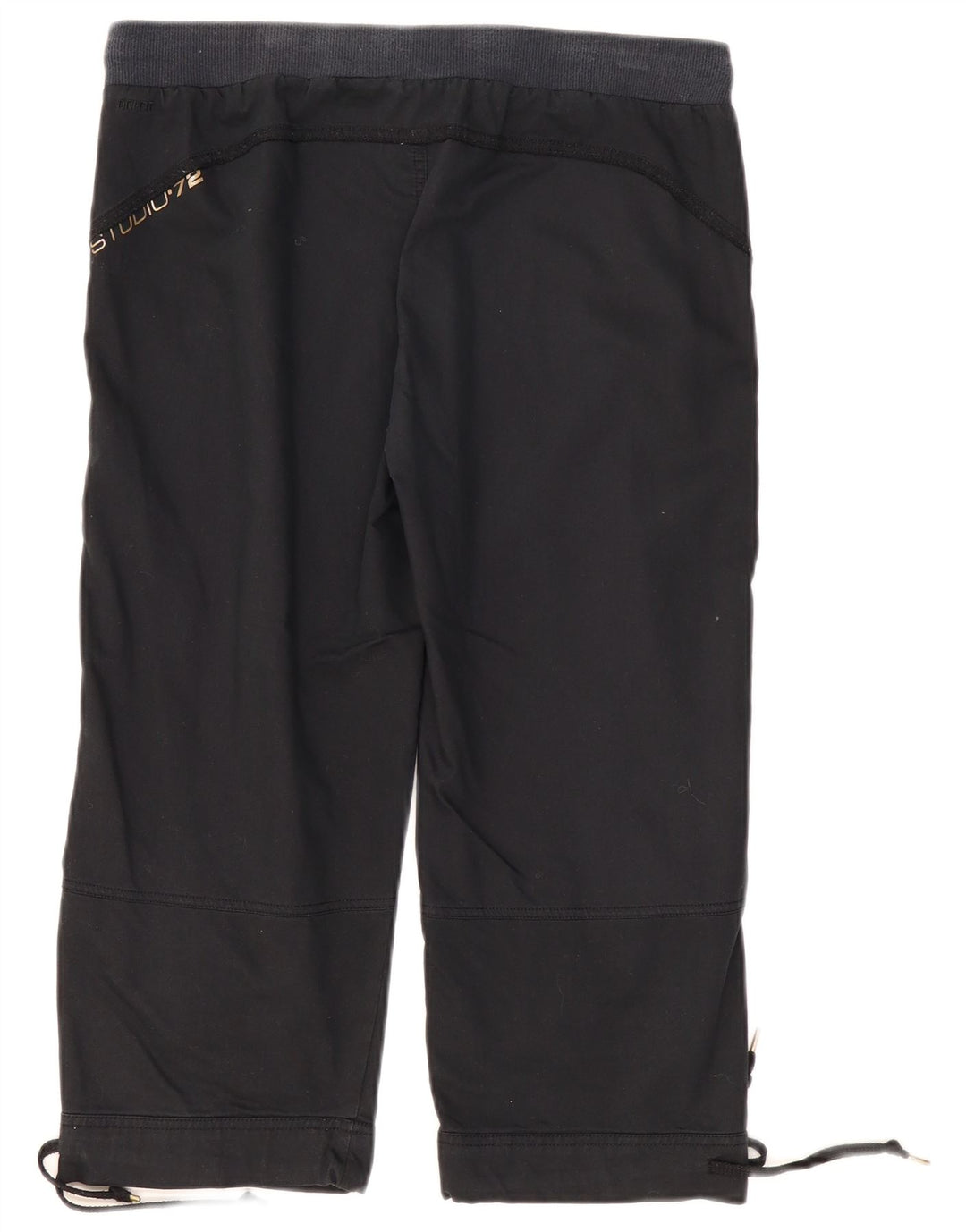 NIKE Capri Bukser til kvinder UK 12 Medium W32 L20 Sort Bomuld