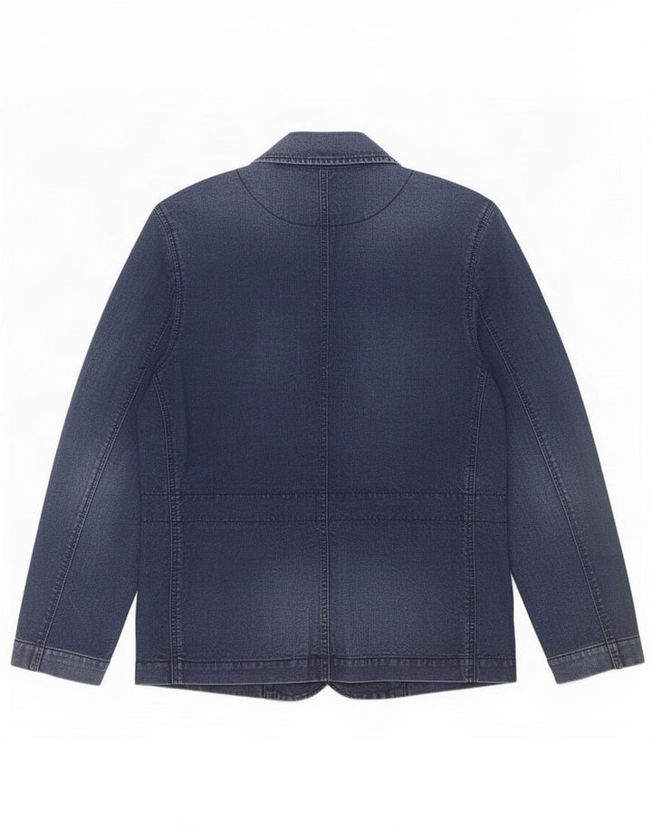 Gap Herre 3-knaps Denim Blazer Jacket UK 38 Medium Navy Blue Bomuld