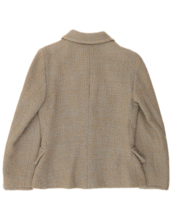 Carnet Dame 5 Button Blazer Jacket UK 8 Small Brown Flecked