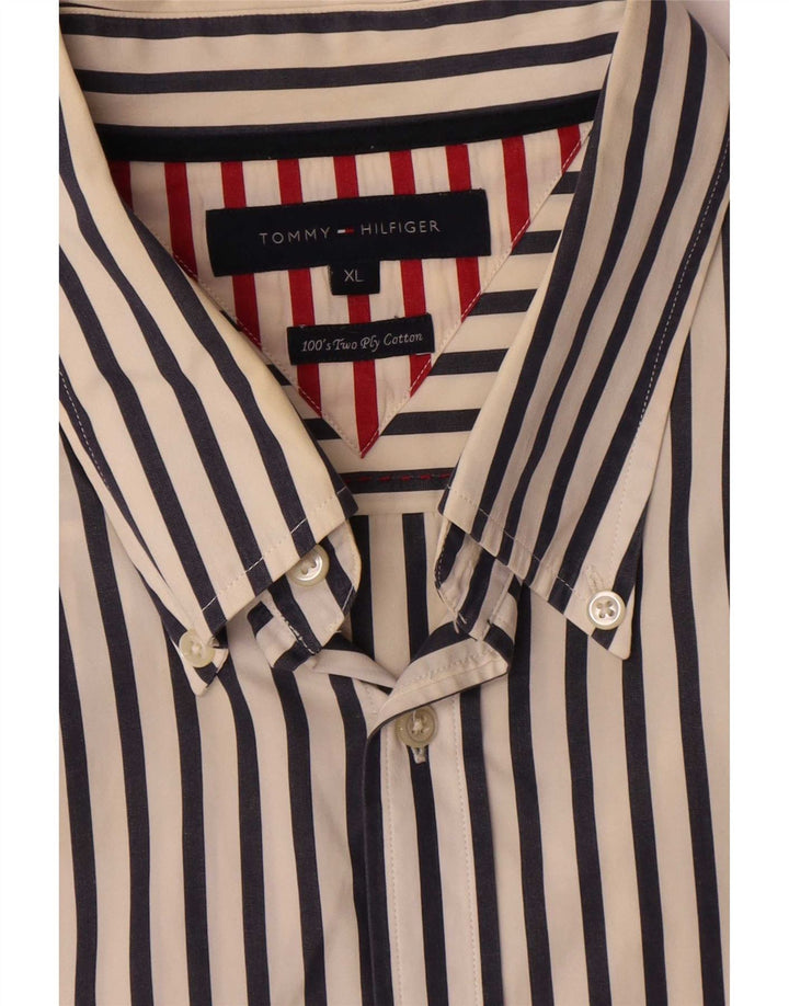 Tommy Hilfiger Herreskjorte XL Hvidstribet bomuld