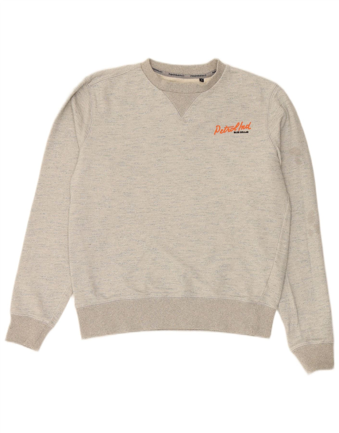 PETROL INDUSTRIES Mens Sweatshirt Jumper Small Grey Cotton