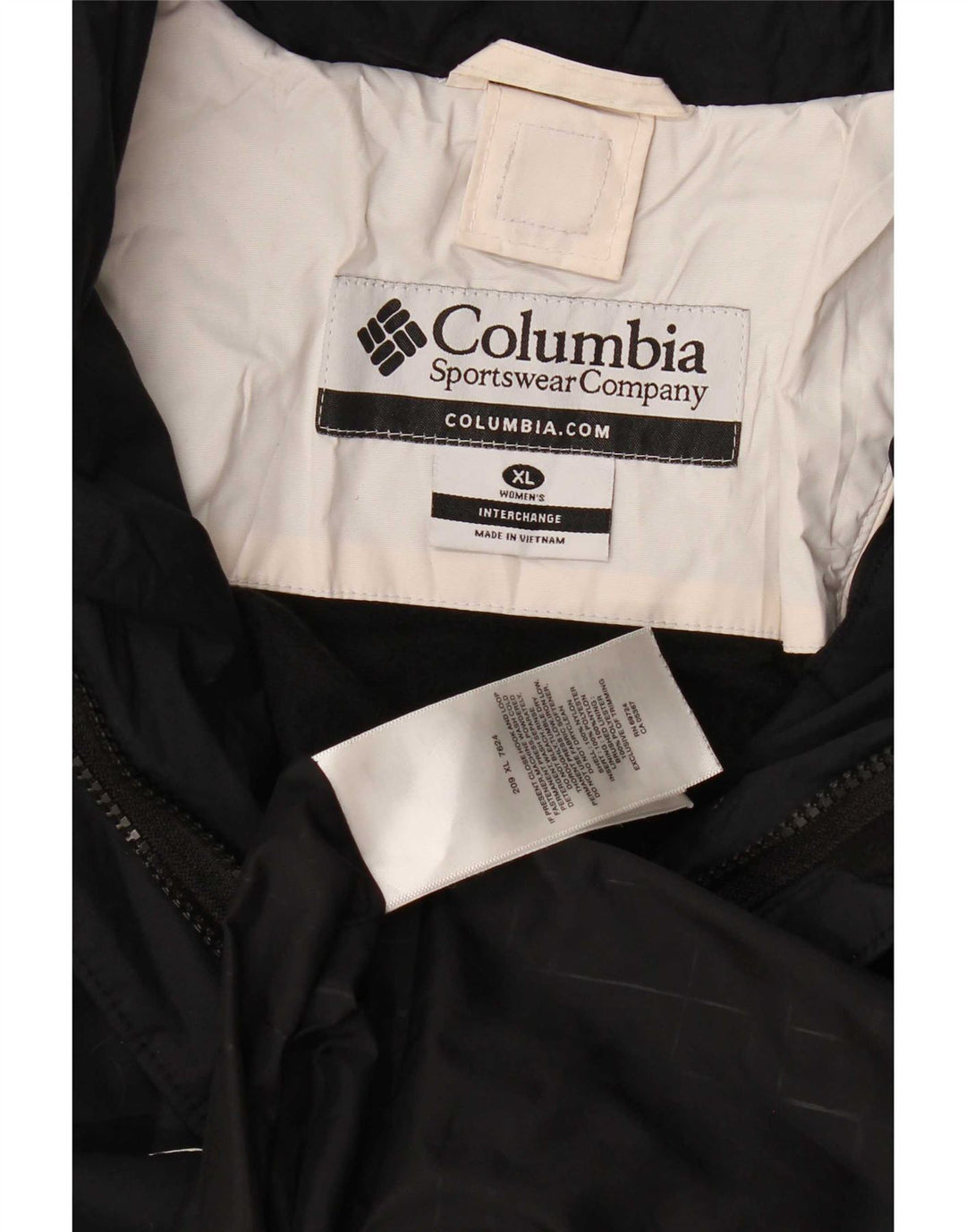 Columbia Womens Interchange Windbreaker Jacket UK 18 XL Sort Colourblock