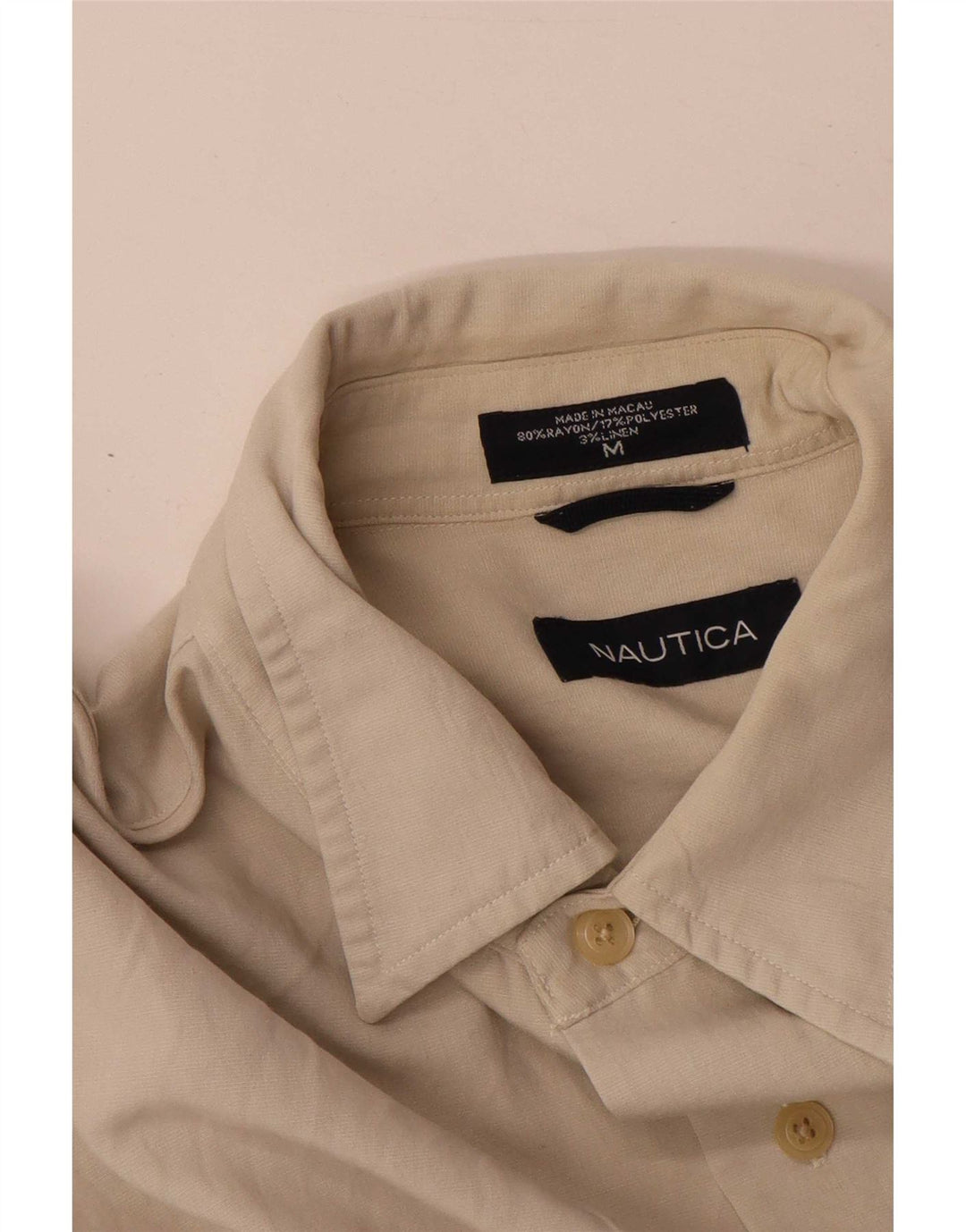Nautica Herreskjorte Medium Beige Rayon