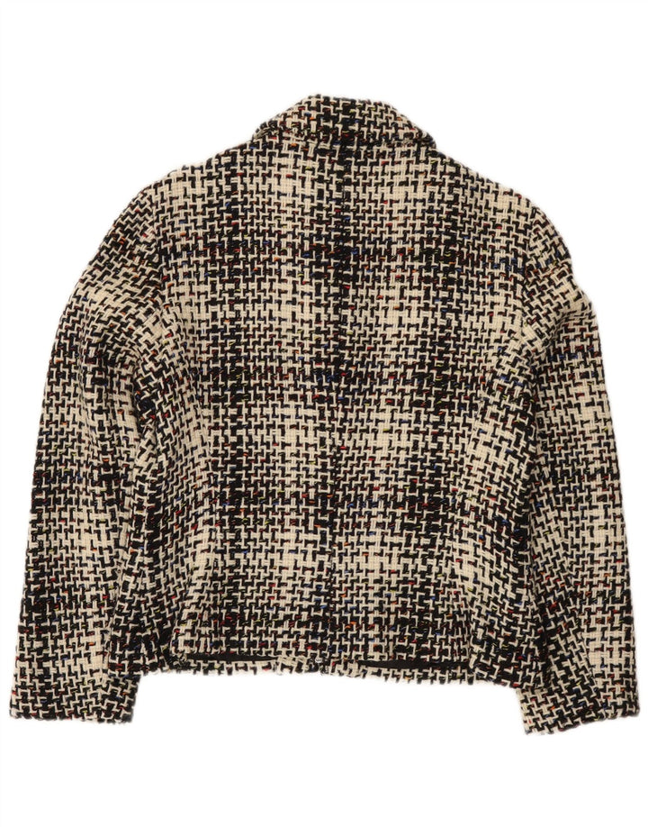 Jones New York Dame Blazer Jacket UK 12 Medium Flerfarvet Geometrisk