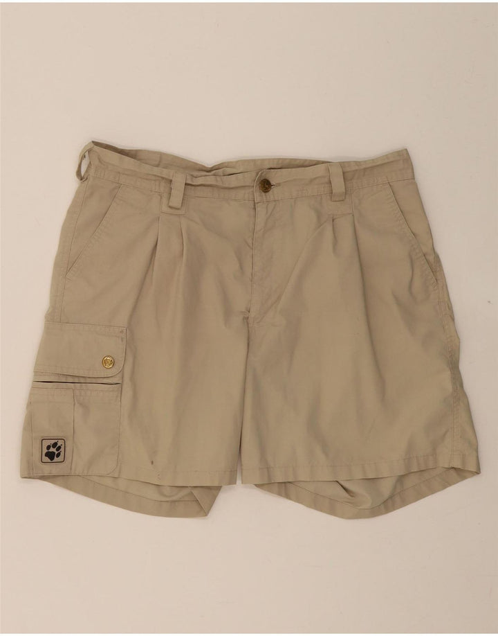 JACK WOLFSKIN Womens Cargo Shorts Large W32 Beige Polyester Modern Vintage Jack Wolfskin and Second-Hand Jack Wolfskin from Messina Hembry 