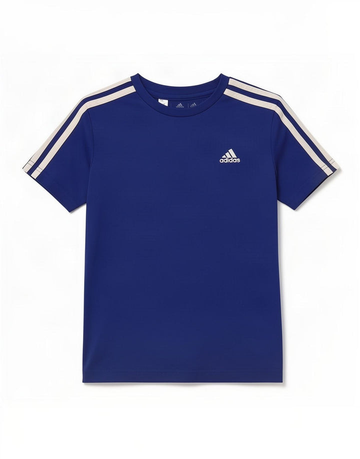 Adidas Boys Aeroready T-Shirt Top 8-9 År Blå Polyester