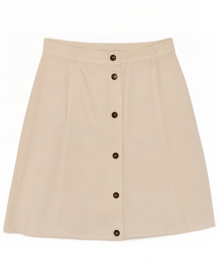 Weekend Dame A-Line Nederdel UK 14 Medium W30 Hvid Bomuld