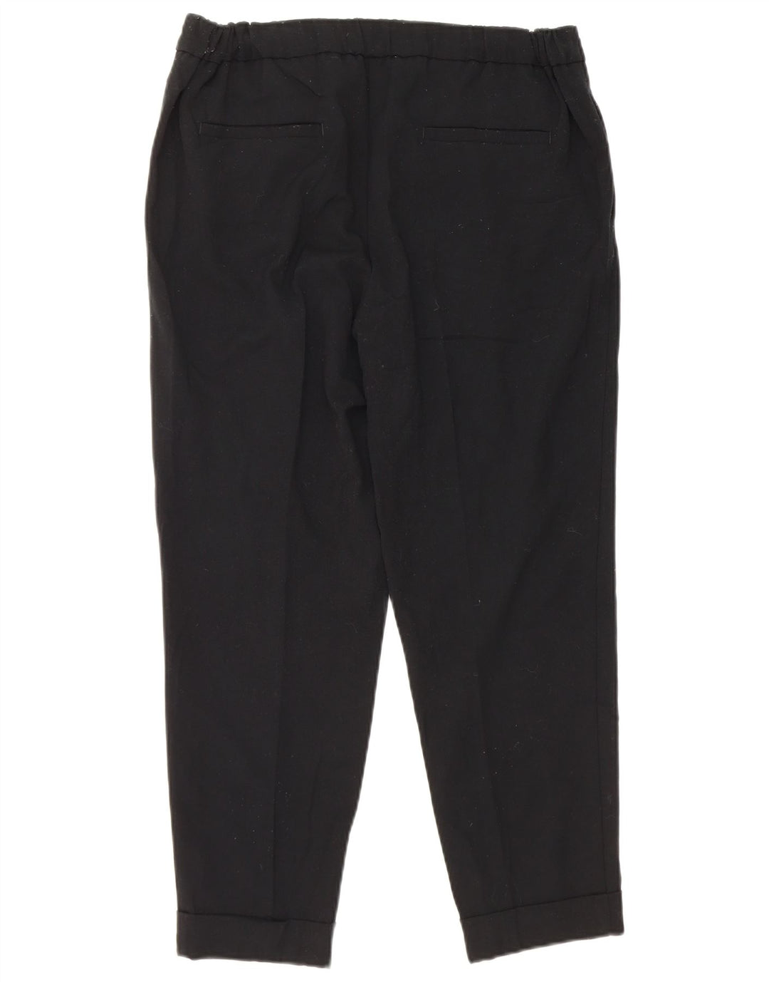 Marks & Spencer Dame Slim Cropped Trousers UK 12 Medium W30 L25 Black